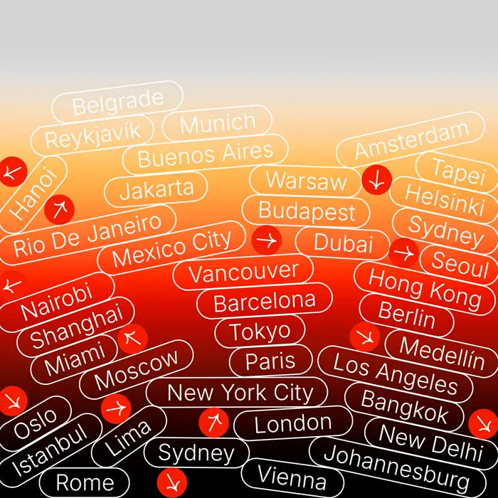 Popular destinations